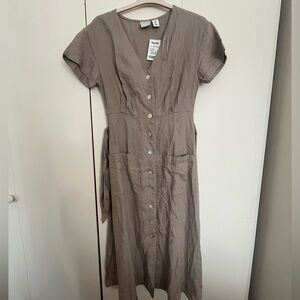 100% Linen Midi Dress